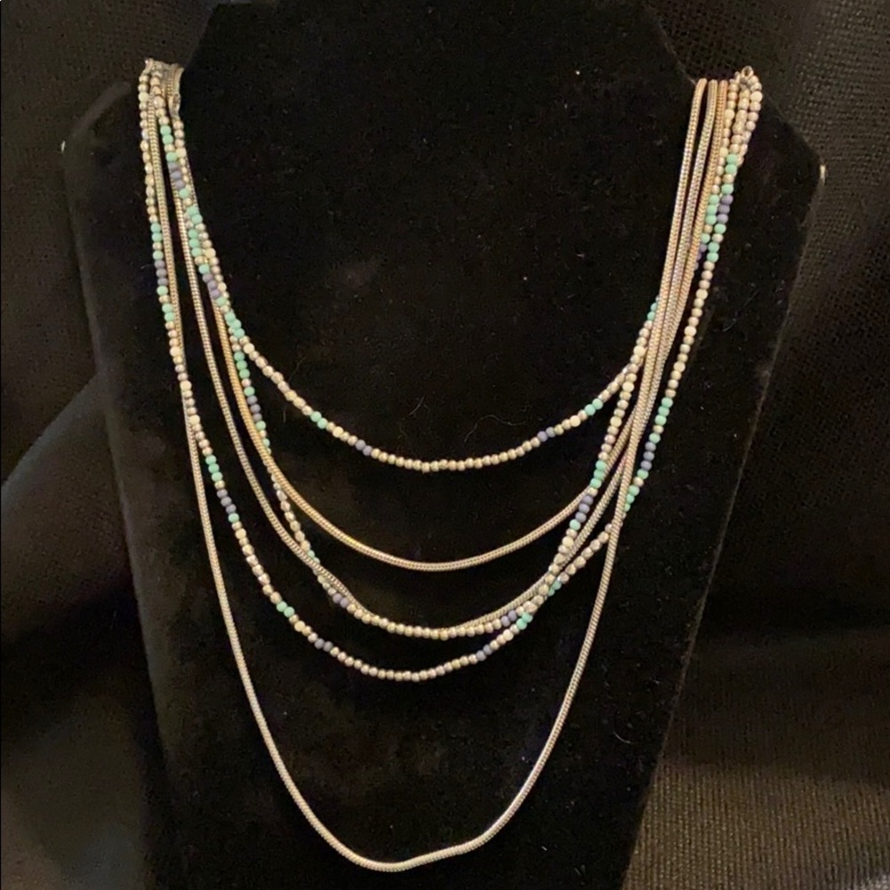 Premier Designs Long Faux Turquoise Necklace